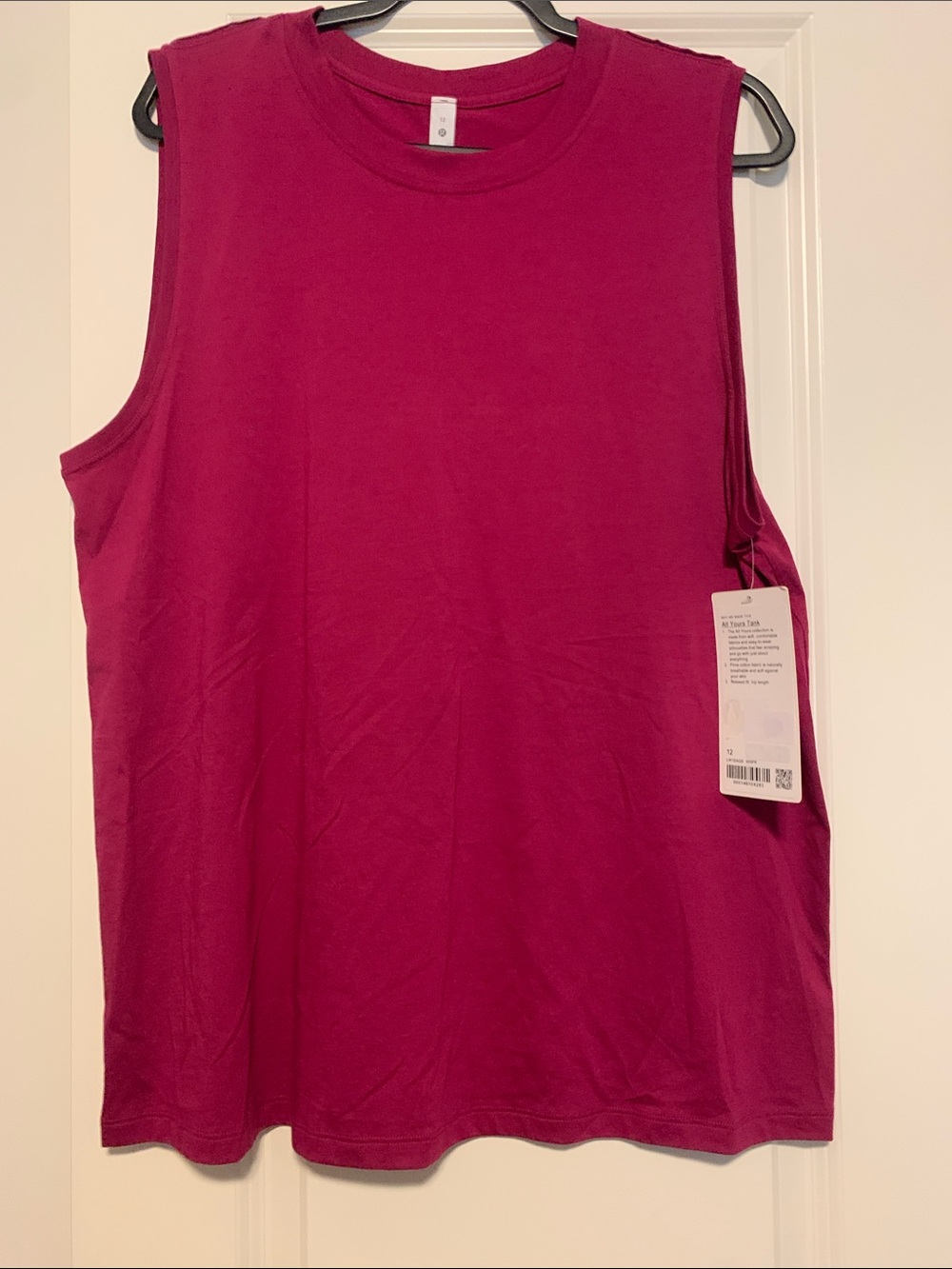 lululemon athletica All Yours Tank Top - Magenta Purple, Sz 12, NWT